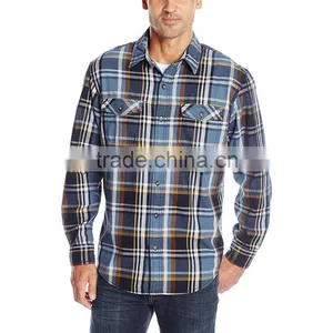 New Long Sleeved Men's Flannel Plaid Shirts 2016 Winter thumbnail-5