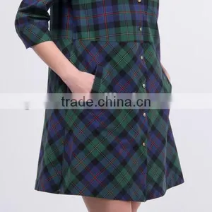 Z&M New Women Latest Fashion Dress Shirt Dress Cotton Dress thumbnail-4