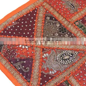 Orange India Floor Pillow Large Square Decorative Pillow Cushion 26 thumbnail-5