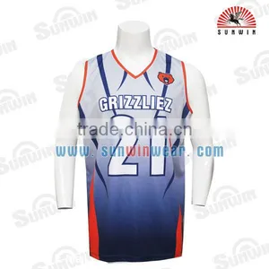2016 Custom Reversible Basket Clothing Full Sublimation Basketball Uniforms Quick Dry Basketball Jerseys thumbnail-3