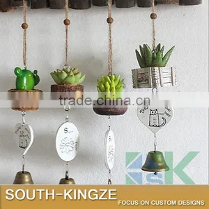 Succulent Plant Shape Resin Creative Metal Ringing Bell Wind Chime Casual Style Restaurant Decoration thumbnail-2