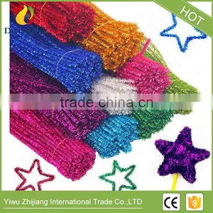 DIY 6MM Glitter Chenille Stems Pipe Cleaners DIY Hand Craft Materials For Creative Kids Toys thumbnail-1
