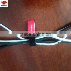 Custom Logo Black Hook & Loop Strap for Electrical Cable thumbnail-3