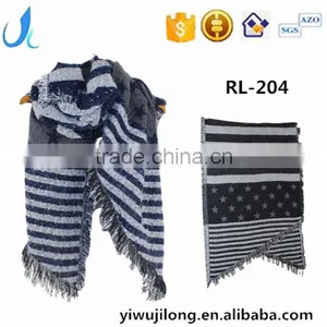 Fashion EU Stars and Stripes Winter Women Scarf and Shawl 2017 thumbnail-1