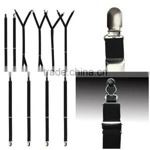 1 Pair or 4 Pcs Pack Straight Y Stirrup Footloop Style Military Police Unifrom Shirt Stay Shirt Garter Holder Keeper 2016 thumbnail-4