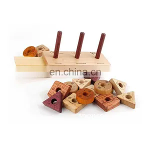 High Quality Early Educationa Wooden Montessori Toys Toddler Sorter Blocks With Factory Price thumbnail-2