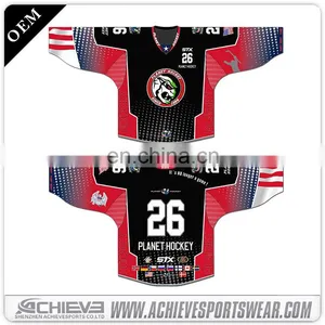 Custom Unique Canada Ice Hockey Jerseys, Wholesale Sublimation Blank Ice Hockey Jerseys thumbnail-4