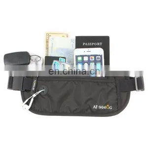 Black Color Smaller Ripstop Nylon Rfid Blocking Women Money Belt thumbnail-2