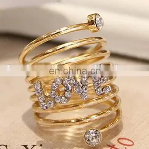 Women Stainless Steel Wholesale American Diamond Jewellery Gold Filled Rings With Luxury Jewelry thumbnail-3