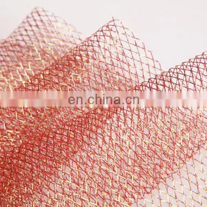 New Products 2015 Innovative Product Gold Spraying Hexagonal Flexible Metal Mesh Fabric thumbnail-6