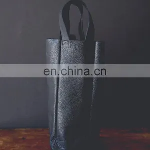Leather Wine Tote Bag thumbnail-3