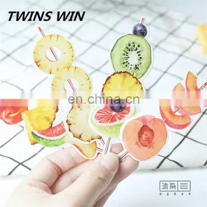 Hot Sale Popular Creative School Stationery Supplies Promotional Free Sample Cartoon Paper Different Fruit Shaped Bookmark Clips thumbnail-1