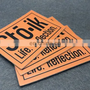 Garment Accessories Pattern Carved Soft Enamel Zinc Metal Alloy Embossed Jeans Leather Label thumbnail-3