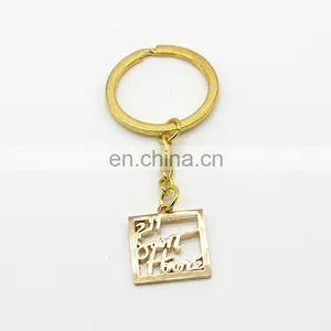 Promotional Shining Fake Gold Plating Wedding Gift Key Chain thumbnail-1