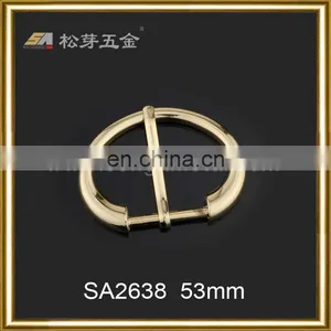 Song A Metal Shining Gold Plating Zinc Alloy Buckle Leather Half Circle Pin Buckle thumbnail-1
