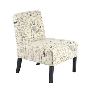 Linen Accent Chair in Solid Wood Fabric Accent Chair HL-6090 thumbnail-1