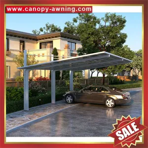 Outdoor Villa Alu Aluminium Aluminum Alloy Metal Polycarbonate Parking Carport Car Port Shelter Canopy Awning Cover Manufacturers thumbnail-1
