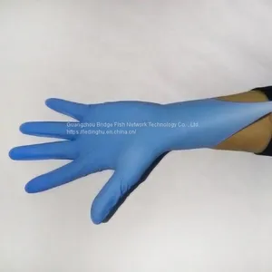Wholesale Blue Powder Free Non-Medical Nitrile Gloves With High Quality Disposable NItrile Gloves thumbnail-2