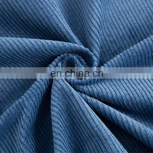 Good Drapery Solid Dyed Polyester Polyamide 8 Wale Corduroy Fabric for Jacket/pillow/trousers thumbnail-2