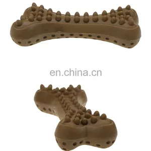 Easy to Clean Non-toxic Pet Chew Toy Molar Tooth Rubber Dog Toy Bone thumbnail-3
