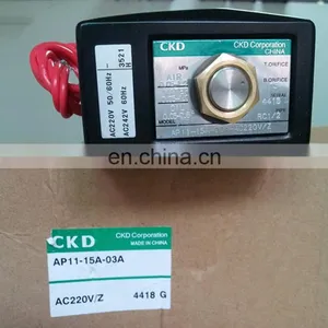 Hot Sales CKD 2 Way Brass Water Solenoid Valve Price From Manufacturer AP11-15A-03A-AC220VZ thumbnail-1