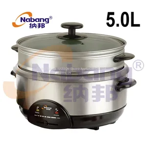 5.0L Multi Function Hot Pot Electric Cooker With Steamer thumbnail-1
