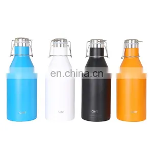 2L Wholesale Large Sports Portable Stainless Steel Water Bottle Vacuum Cup thumbnail-1