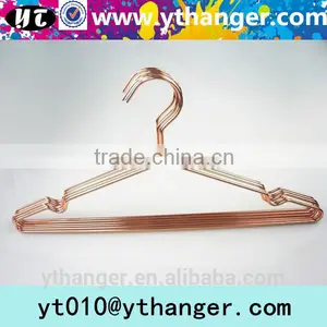 YY471high Quality Red Copper Metal Clothes Hanger Gold Wire Metal Hanger for Shirt thumbnail-2