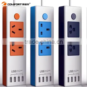 Multifunctional 4 Usb Ports 2 Plugs Multiple Socket Outlet thumbnail-3