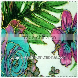 Printed Flower Stamping Garment Velvet Fabrics thumbnail-1