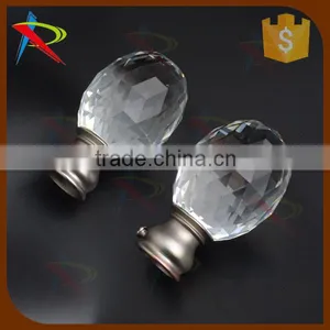 Crystal Curtain Rod Set Accessories End Caps/finials thumbnail-4