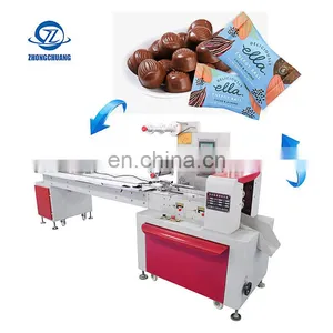 Microcomputer Fully Automatic Horizontal Sorting Disc Pallet Small Cotton/Soft/Hard Candy Packaging Flow Wrapping Machines thumbnail-3