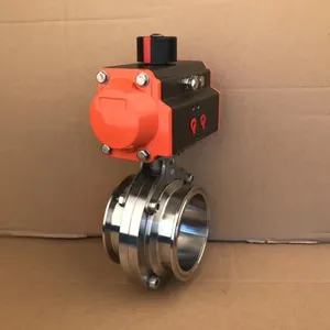 Pneumatic Stainless Steel Ball Valve Q641F-16P Stainless Steel Ball Valve thumbnail-1