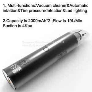 YI JING OEM Car Vacuum Cleaner Pump 120PSI Electric Tyre Inflator 16L/min Air Compressor thumbnail-3