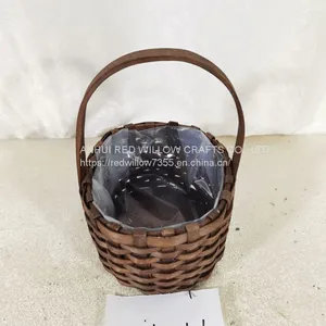 Wood Chip Handmade High Quality Wood Chip Storage Basket thumbnail-1