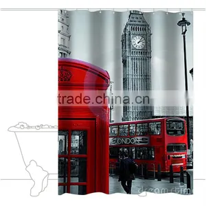 Folding Thick Extra Long Shower Curtains thumbnail-4