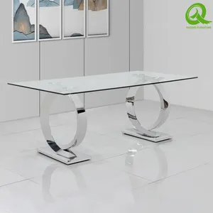Hotel Banquet Gold Stainless Steel Triangle Wedding Dining Table for Event thumbnail-3