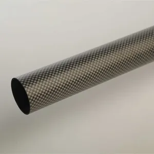 Round Carbon Fiber Tube Customized Length Wall Thickness Multi-functional Pole thumbnail-1