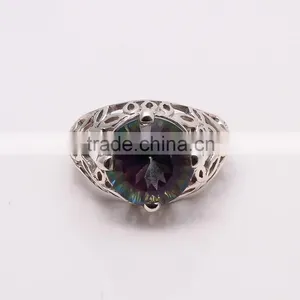 MYSTIC TOPPAZ RING Ring,925 Sterling Silver Jewelry Wholesale,WHOLESALE SILVER JEWELRY,SILVER EXORTER,SILVER JEWELRY FROM INDIA thumbnail-1