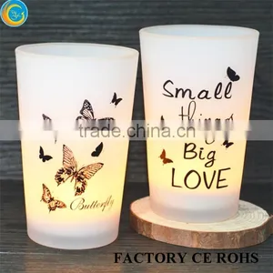 Popular Words Candle Holder Black and White Design / Float for Oil Candle thumbnail-1