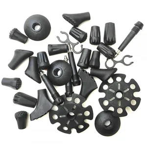 Hiking Pole Tips Hiking Accessories - Cane Rubber Tips Replacement Hiking Stick Grip Replacement Walking Cane Tips Hiking Poles for Hiking Gear thumbnail-5