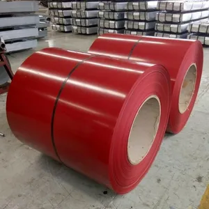 Low Price RAL Standard Color PPGI Coil 0.25 to 0.7mm 914/1000mm Width Fast Delivery For Construction Roof thumbnail-1