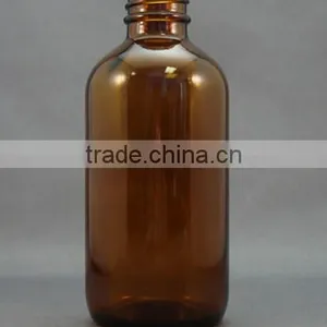 8oz Amber Glass Boston Bottle, 240ml Amber Boston Round Glass Bottle thumbnail-1