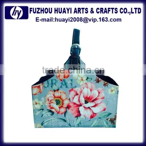 High Quality PU Leather Gift Wicker Basket Storage Hanging Basket thumbnail-1