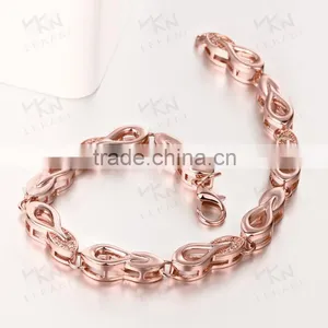 Exquisite Fashion 18k Rose Gold Jewellery Bracelet Hand Chain for Men thumbnail-1