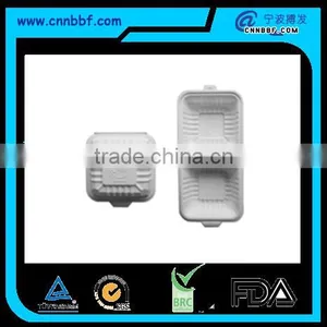 Biodegradable Disposable Cornstarch White Hamburger Boxes thumbnail-1