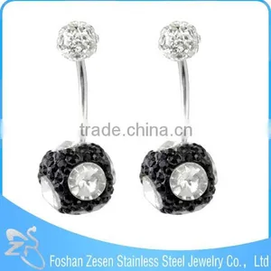 BR01746 Body Piercing Sapphire Crystal Heart Shaped 16 Gauge Navel Rings thumbnail-5