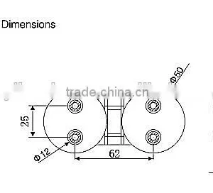 SKB-100D Double Side Glass Door Lock , Folding Cabinet Glass Door Walls Hinges in South America thumbnail-2