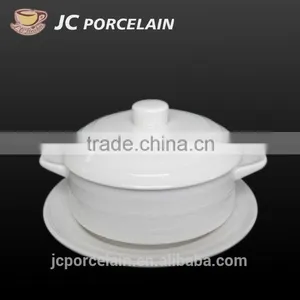 White Ceramic Porcelain Soup Tureen thumbnail-1