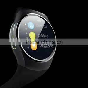 2016 High Quality Wholesale KW18 Smart Watch , Round Screen Smart Watch KW18 With Heart Rate Monitor thumbnail-5